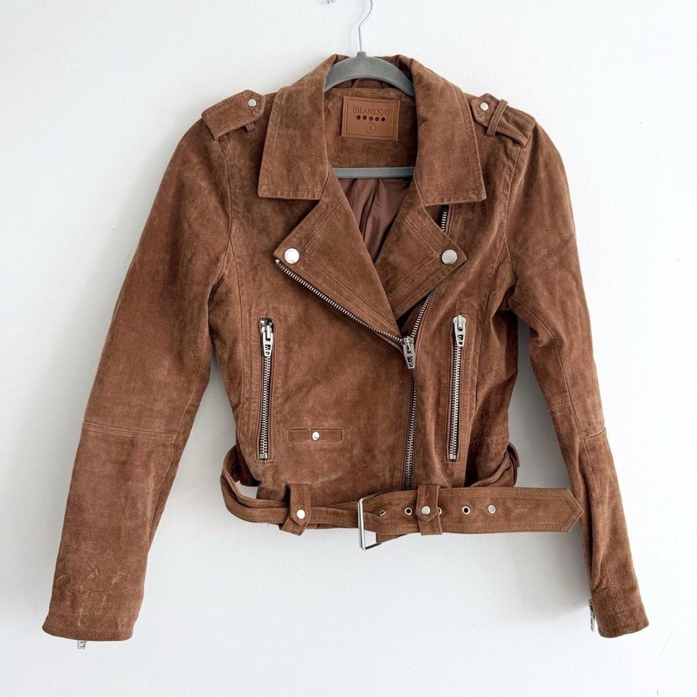 Blank NYC Brown Suede Moto Leather Jacket